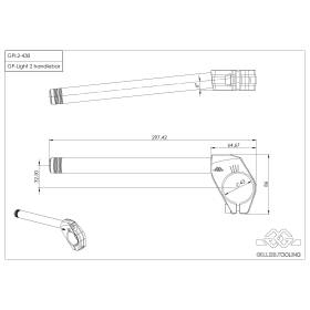 Kit demi-guidon 430 mm Gilles Tooling GPL2-430