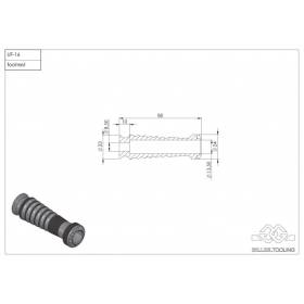 Reposes pieds pilote Yamaha XSR700 - Gilles Tooling Sport Silver