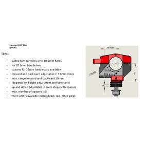 Pontets de guidon MV Brutale 800 - Gilles Tooling 2DGT-02-14-B