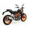 Silencieux KTM 390 Duke 13-16 / Arrow Thunder Alu embout Inox