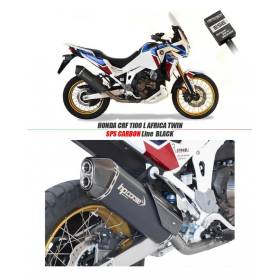 Silencieux noir Honda CRF1100L Africa Twin - HP Corse HOSPS1100C-AB