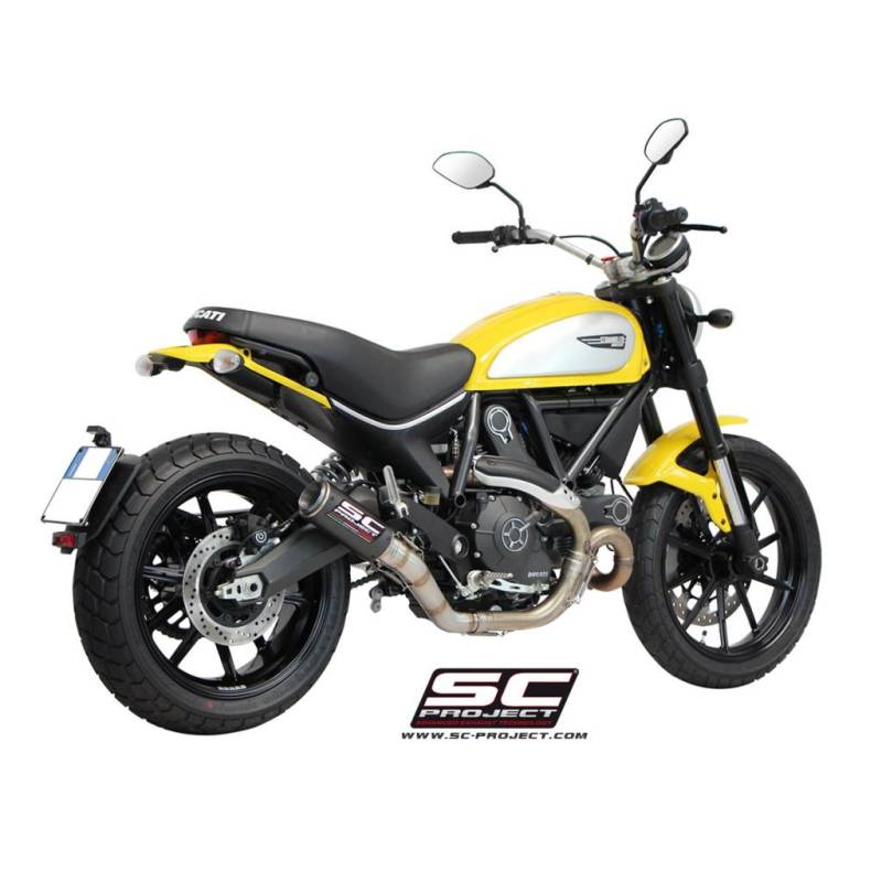 Silencieux Ducati Scrambler 800 - SC Project CRT Carbone