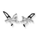 Commandes reculées Ducati Streetfighter V4 - CNC Racing Argent/Carbone