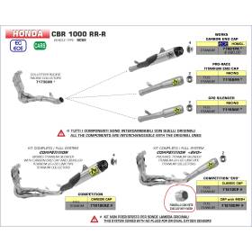 Ligne complète Honda CBR1000RR-R / Arrow Competition Evo + grille