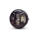 OPTIQUE DE PHARE LED 7" / NOIR MAT