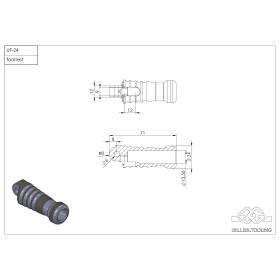 KIT REPOSES PIEDS REPLIABLES POUR COMMANDES RECULÉES GILLES TOOLING - UF-24-KIT