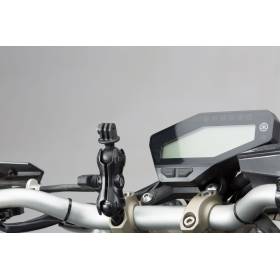 SUPPORT DE FIXATION GO-PRO INOX GS / GAUCHE - Système Fixation Moto