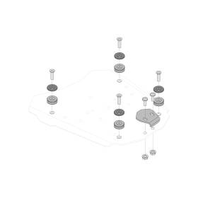 SW MOTECH Kit d'adaptation sur STEEL-RACK Pour topcase TRAX.