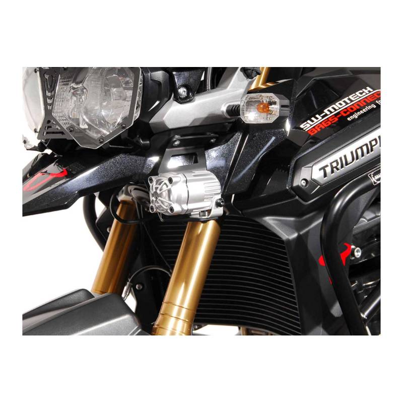 SW MOTECH Supports pour feux additionnels Noir. Triumph Tiger 1200 Explorer (11-15).