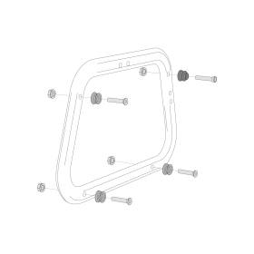 SW MOTECH Kit d'adaptation sur support de valises EVO Pour valises latérales AERO ABS. Pour 2 valises.