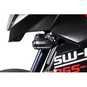 Supports pour feux additionnels KTM 990SMT - SW MOTECH Noir