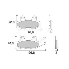 PLAQUETTES DE FREINS AVANT BREMBO 07YA22SA