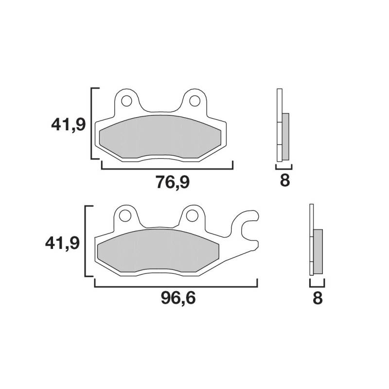 PLAQUETTES DE FREINS AVANT BREMBO 07YA22SA