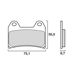 PLAQUETTES DE FREINS BREMBO 07BB19SA