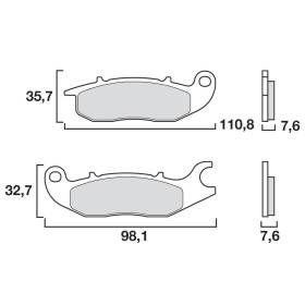 PLAQUETTES DE FREINS BREMBO 07HO5606