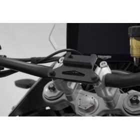 Support GPS QUICK-LOCK Noir. Modéles Honda / Suzuki / Triumph.