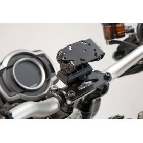 Support GPS QUICK-LOCK Noir. Modéles Honda / Suzuki / Triumph.