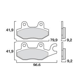 PLAQUETTES DE FREINS BREMBO 07HO4008