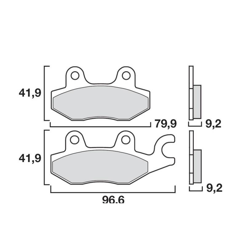 PLAQUETTES DE FREINS BREMBO 07HO4008