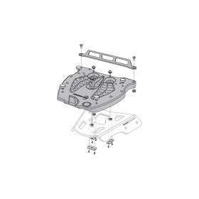 Platine d adaptation sur ALU-RACK Pour Givi/Kappa Monolock. Noir.