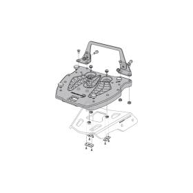 Platine d adaptation sur ALU-RACK Pour Hepco-Becker. Noir.