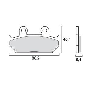 PLAQUETTES DE FREINS BREMBO 07HO23SA
