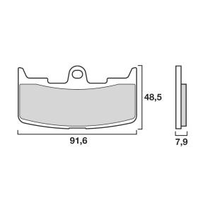 PLAQUETTES DE FREINS BREMBO 07GR68SA