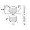 PLAQUETTES DE FREINS BREMBO 07KA0717