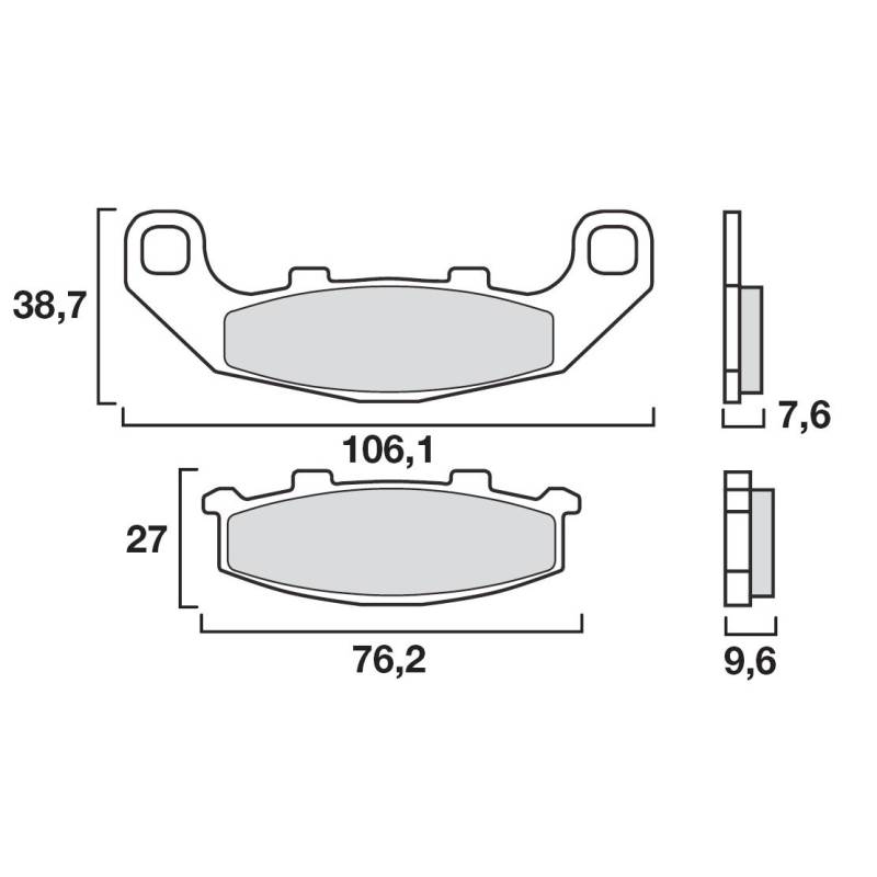 PLAQUETTES DE FREINS BREMBO 07KA1117