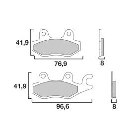 PLAQUETTES DE FREINS BREMBO 07YA2206