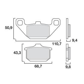 PLAQUETTES DE FREINS BREMBO 07KA08SA