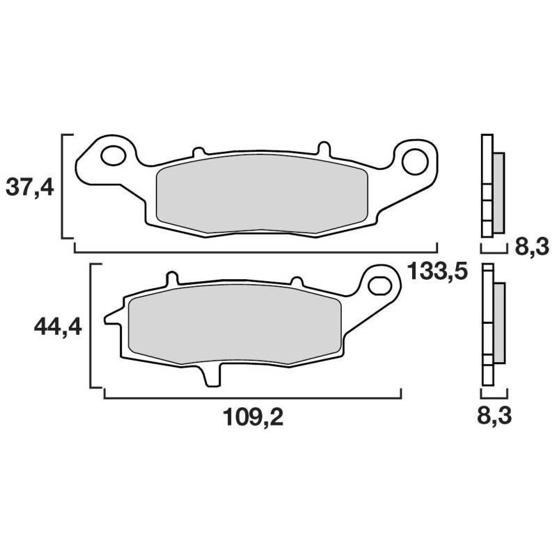 PLAQUETTES DE FREINS BREMBO 07KA18SA