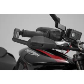 Protège-leviers avec déflecteur de vent Noir. Triumph Street Triple 765 R / S (19-).