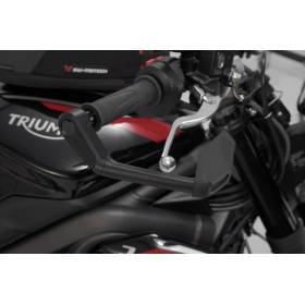 Protège-leviers avec déflecteur de vent Noir. Triumph Street Triple 765 R / S (19-).