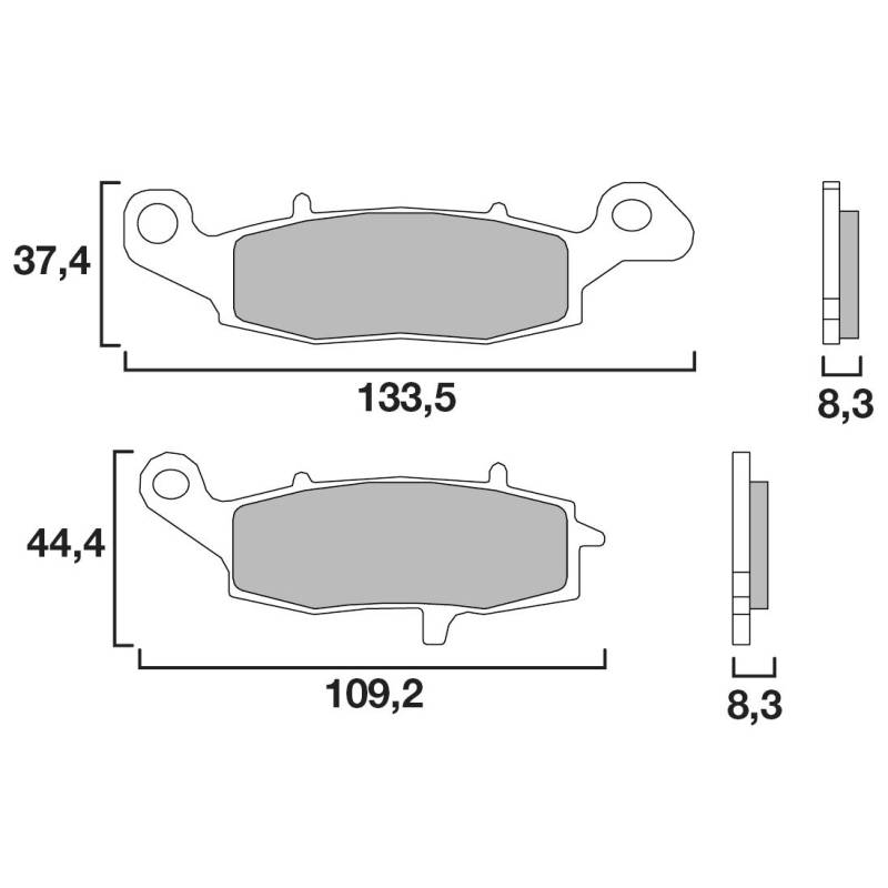 PLAQUETTES DE FREINS BREMBO 07KA19SA