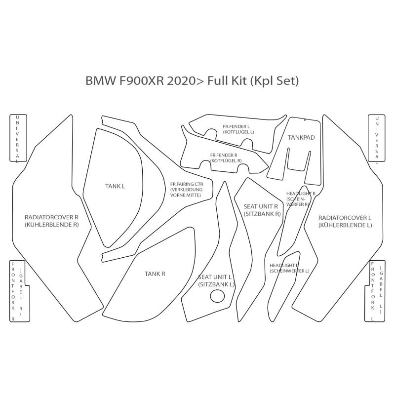 Kit film protecteur BMW F900XR - Wunderlich 33332-400