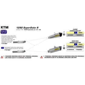 SILENCIEUX KTM 1290 SUPERDUKE - ARROW