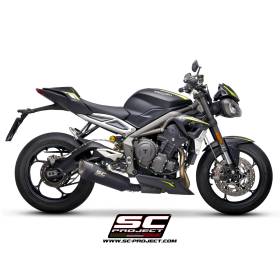 Silencieux Triump Street Triple 765 2020 - SC Project SC1-R Titane Noir