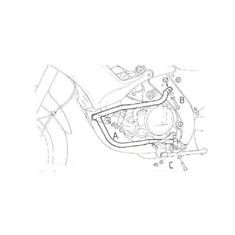 Pare-carters Aprilia Pegaso 650/Garda (1997-2004) / Hepco-Becker