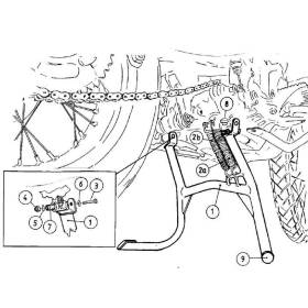 Béquille centrale BMW F650GS Dakar - Hepco-Becker 505628 00 01