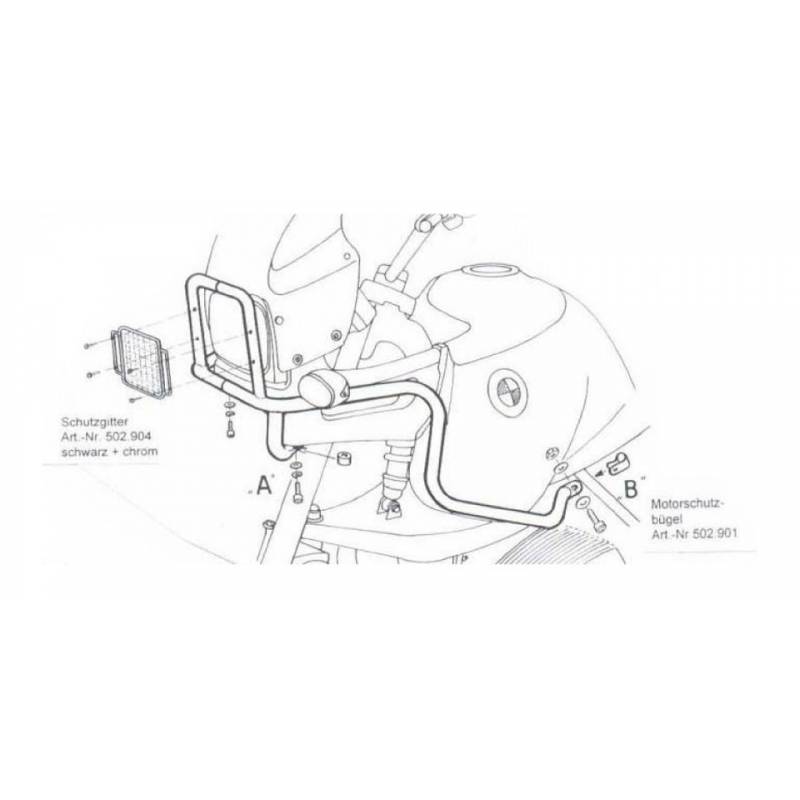 Protection réservoir BMW R850GS / R1100GS - Hepco-Becker Silver