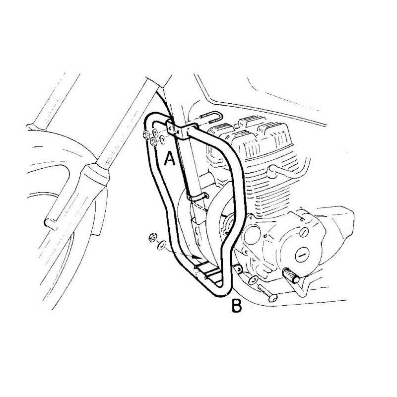 Protection moteur Honda CB Two-Fifty - Hepco-Becker