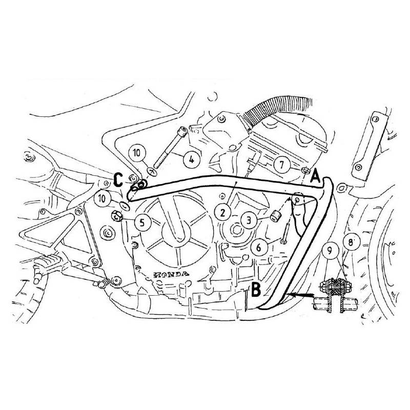 Protection moteur Honda CBF600 2004-2007 / Hepco-Becker