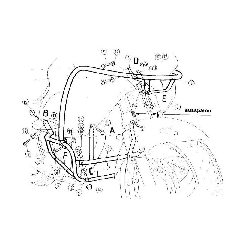 Protection moteur Honda NT650V Deauville - Hepco 501122 00 01