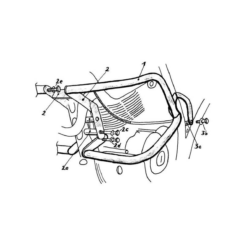 Protection moteur XT600 Ténéré - Hepco-Becker 502400 00 01