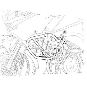 Protection moteur Kawasaki KLV1000 - Hepco-Becker 502205 00 01