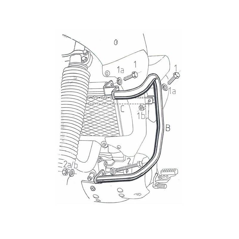 Protection moteur XTZ660 Ténéré (91-93) / Hepco 502401 00 01