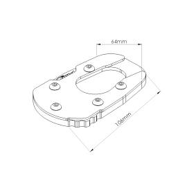 Patin de béquille pour motos Suzuki DL1050 - Puig 20408N