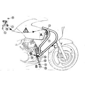 Protection moteur Varadero 125 2001-2006 / Hepco 501124 00 01