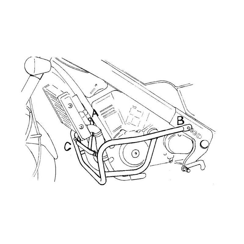 Protection moteur Honda NTV650 - Hepco-Becker 501109 00 01